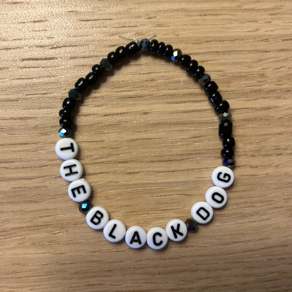 The Black Dog Taylor swift tortured poets department  beaded bracelet